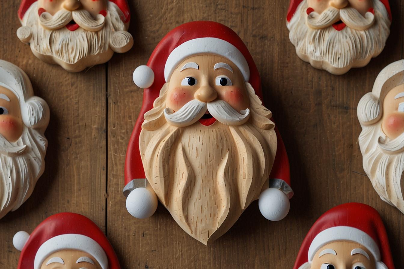 santa claus wooden photo